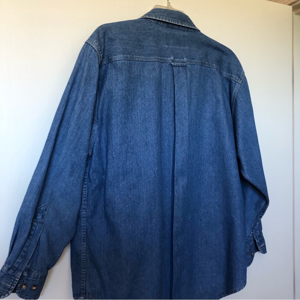 Paris Sport Club loose fit denim shirt. - Picture 3 of 6